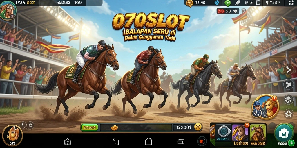 Screenshot gameplay balapan penuh aksi dari 070SLOT.