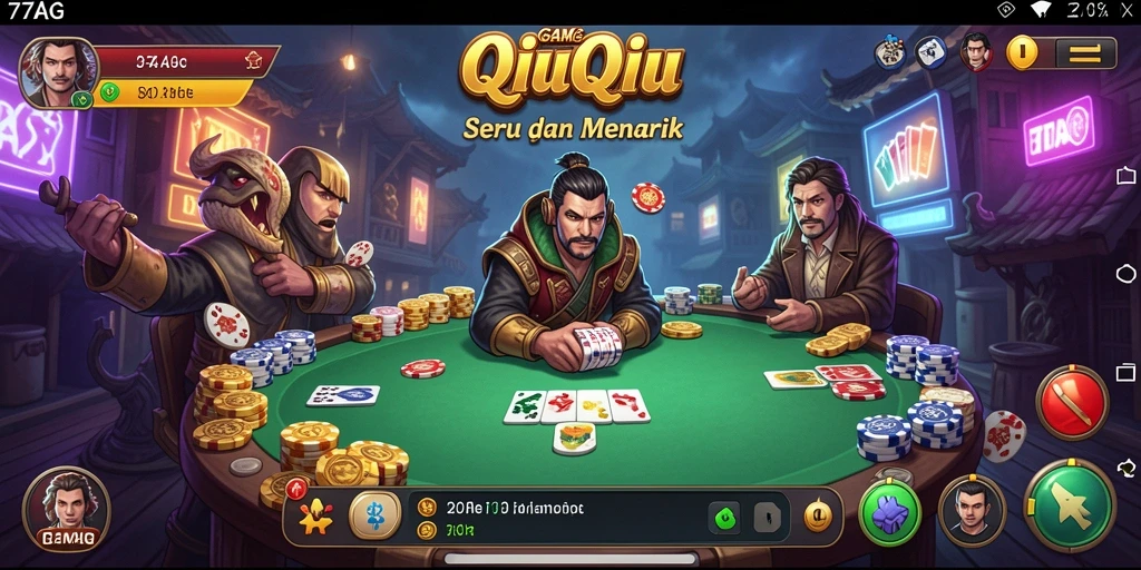 Gameplay QiuQiu yang seru dan kompetitif.