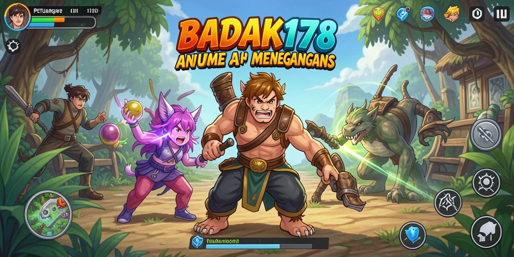 Screenshot menampilkan aksi seru dalam permainan BADAK178.