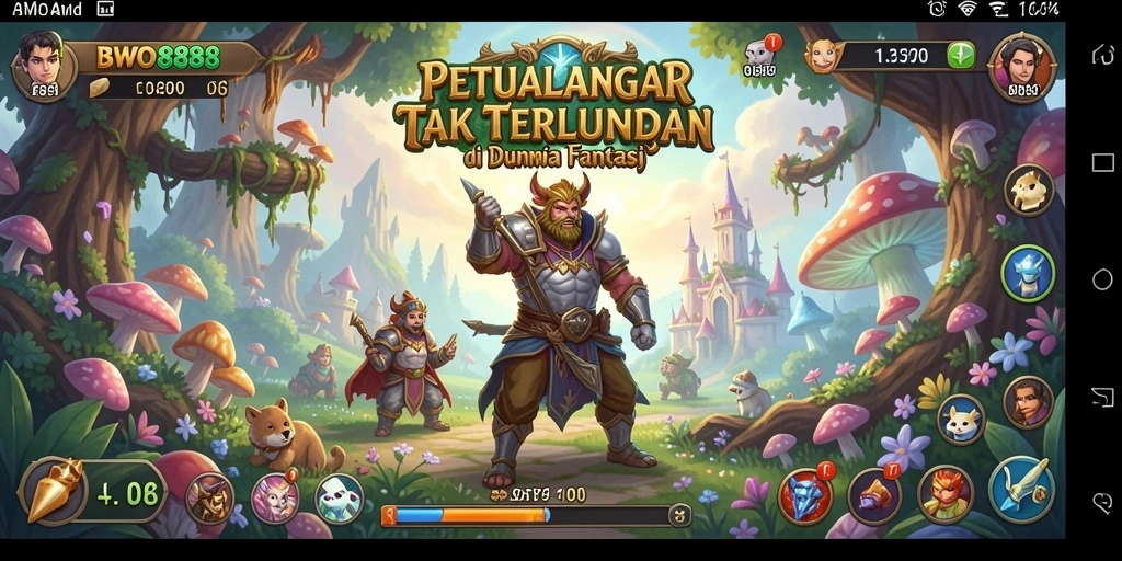 Tampilan gameplay BWO888 yang menakjubkan di dunia petualangan.