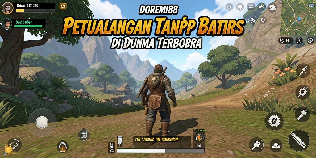 Tampilan gameplay DOREMI88 menunjukkan keindahan dunia terbuka.