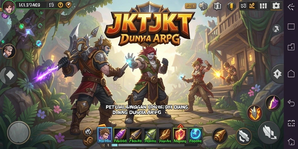 Tampilan gameplay seru dan menantang dalam JKTJKT yang memukau.