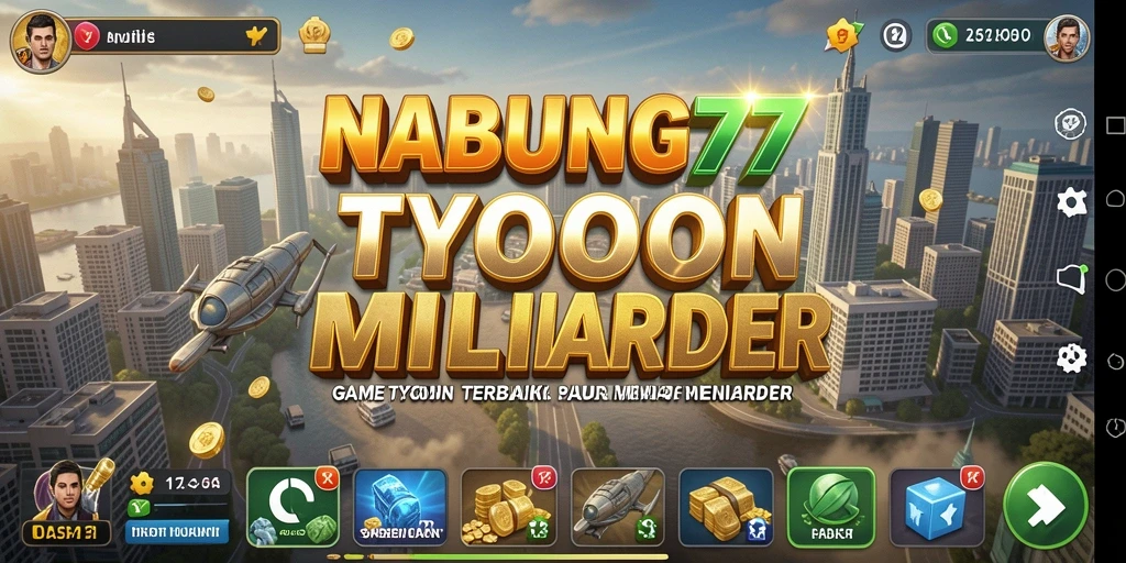 Screenshot NABUNG77 menampilkan gameplay seru dan interaksi bisnis.