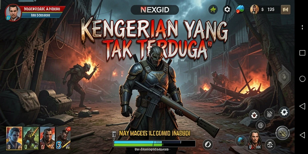 Tampilan gameplay menyeramkan di NEXGID dengan elemen horor yang mendebarkan.