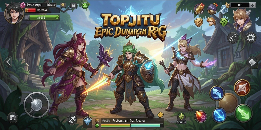 Tampilan gameplay menakjubkan dari TOPJITU, penuh aksi dan strategi.